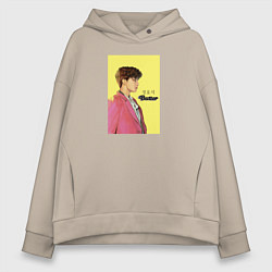 Толстовка оверсайз женская J-hope Butter, цвет: миндальный