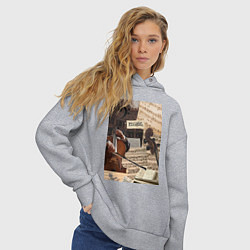 Толстовка оверсайз женская Музыка эстетика, цвет: меланж — фото 2