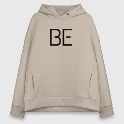 Женское худи оверсайз BTS надпись be
