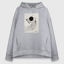 Толстовка оверсайз женская Абстрактная картина Perfectly Enough, цвет: меланж