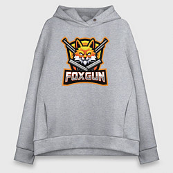Толстовка оверсайз женская Fox gun, цвет: меланж