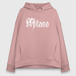 Толстовка оверсайз женская Milano - Italia, цвет: пыльно-розовый