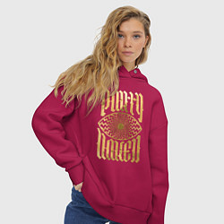 Толстовка оверсайз женская Party naked, цвет: маджента — фото 2