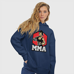 Толстовка оверсайз женская MMA girl, цвет: тёмно-синий — фото 2