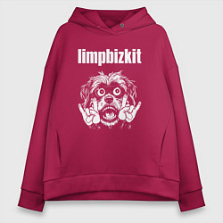 Толстовка оверсайз женская Limp Bizkit rock dog, цвет: маджента
