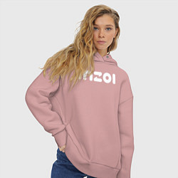 Толстовка оверсайз женская Inzoi logo, цвет: пыльно-розовый — фото 2