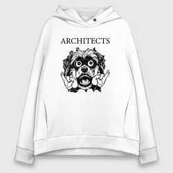 Толстовка оверсайз женская Architects - rock dog, цвет: белый