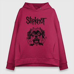 Толстовка оверсайз женская Slipknot - rock dog, цвет: маджента