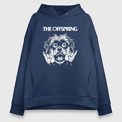 Толстовка оверсайз женская The Offspring rock dog, цвет: тёмно-синий