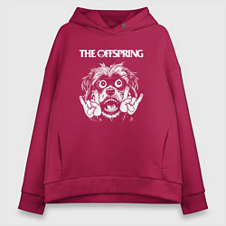 Толстовка оверсайз женская The Offspring rock dog, цвет: маджента