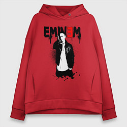 Толстовка оверсайз женская Eminem finger, цвет: красный