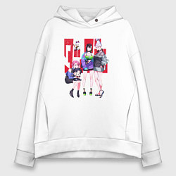 Толстовка оверсайз женская Dandadan Girls, цвет: белый