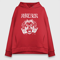 Толстовка оверсайз женская Maneskin rock dog, цвет: красный