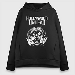 Женское худи оверсайз Hollywood Undead rock dog