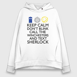 Толстовка оверсайз женская Sherlock doctor, цвет: белый