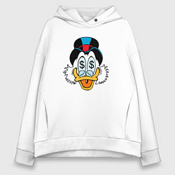 Толстовка оверсайз женская Скрудж, цвет: белый