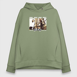 Толстовка оверсайз женская Aespa girl group, цвет: авокадо