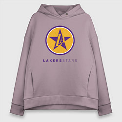 Толстовка оверсайз женская Lakers stars, цвет: сиреневый