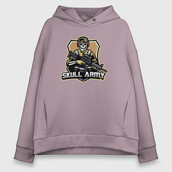 Толстовка оверсайз женская Skull army, цвет: сиреневый