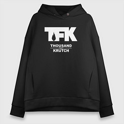 Толстовка оверсайз женская Thousand Foot Krutch - logo, цвет: черный