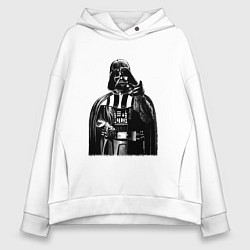 Толстовка оверсайз женская Дарт Вейдер ситх, цвет: белый