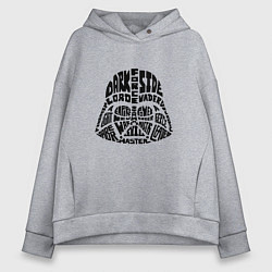 Толстовка оверсайз женская Dark side, цвет: меланж