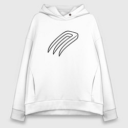 Толстовка оверсайз женская Магическая вилка, цвет: белый