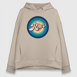 Толстовка оверсайз женская RHCP music, цвет: миндальный