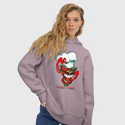 Толстовка оверсайз женская Crazy chef, цвет: сиреневый — фото 2
