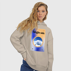 Толстовка оверсайз женская Светлая сторона, цвет: миндальный — фото 2
