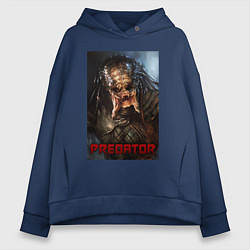 Толстовка оверсайз женская Predator movie, цвет: тёмно-синий