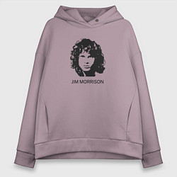 Толстовка оверсайз женская Jim Morrison rock legend, цвет: сиреневый