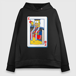 Толстовка оверсайз женская Король Гомер, цвет: черный
