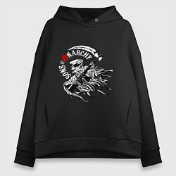 Толстовка оверсайз женская Logo Sons Of Anarchy, цвет: черный