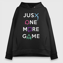 Толстовка оверсайз женская Просто еще одна игра, цвет: черный