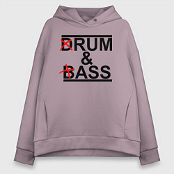 Толстовка оверсайз женская Drum and bass color, цвет: сиреневый