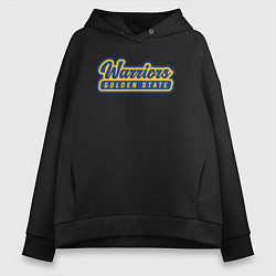 Толстовка оверсайз женская Warriors - Golden State, цвет: черный
