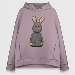 Толстовка оверсайз женская Cartoon hare character, цвет: сиреневый