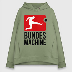 Толстовка оверсайз женская Bundes machine football, цвет: авокадо