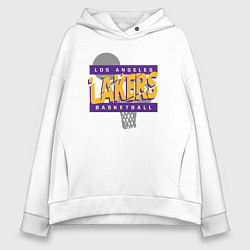 Толстовка оверсайз женская Lakers basketball play, цвет: белый