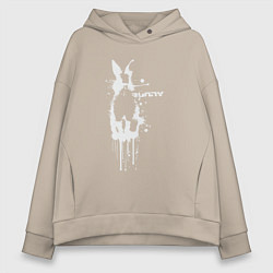 Толстовка оверсайз женская Banksy bunny, цвет: миндальный
