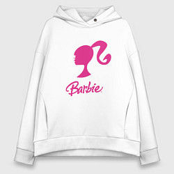 Толстовка оверсайз женская Барби кукла, цвет: белый