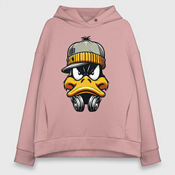 Женское худи оверсайз Duffy Duck in headphones