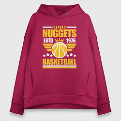 Толстовка оверсайз женская Nuggets basketball, цвет: маджента