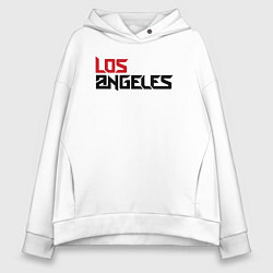 Толстовка оверсайз женская USA Los Angeles, цвет: белый