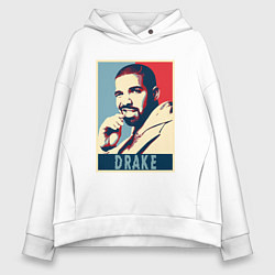 Толстовка оверсайз женская Drake obey, цвет: белый