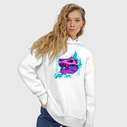 Толстовка оверсайз женская Universe, цвет: белый — фото 2