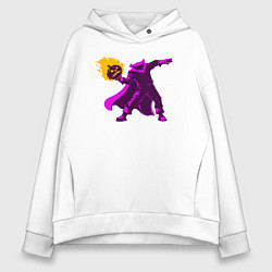 Толстовка оверсайз женская Halloween fire, цвет: белый