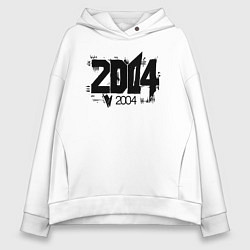 Толстовка оверсайз женская 2004 год, цвет: белый