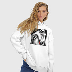 Толстовка оверсайз женская Миа криминальное чтиво, цвет: белый — фото 2
